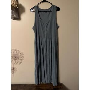 Frye Sleeveless Lagenlook Midi Maxi Dress Desert Blue Women's Size XL